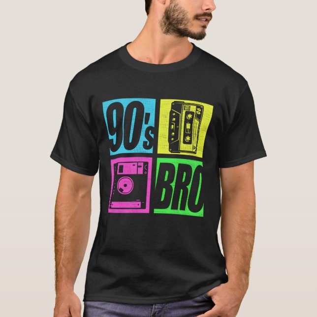 Camiseta 90s Bro 1990s Fashion 90heme Party Nineties family (Anverso)