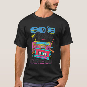 Camiseta 90'S Fiesta Crew Cassette Retro Oldschool Music 90
