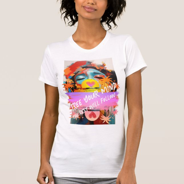 CAMISETA 90'S HIP HOP R&B LIBRE TU MENTE ABSTRACTO GRÁFICO (Anverso)