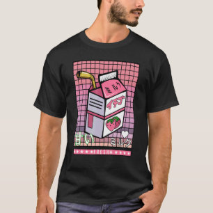 Camiseta 90s Japanese Juice Milk Aesthetic Vaporwave Haraju