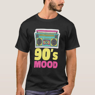 Camiseta 90's Mood Cassette Tape Boombox Nineties Music Ret