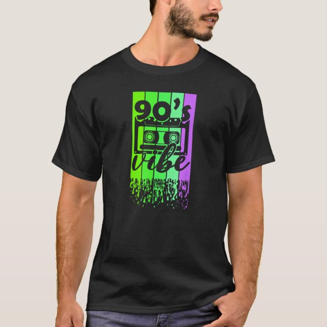 Camiseta 90s Music Fan Retro  Throwback (Anverso)