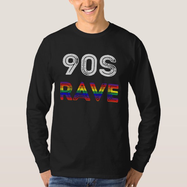 Camiseta 90's Nineties Rave Retro Techno Music Dance Party  (Anverso)