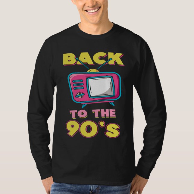 Camiseta 90s outfit Back to the 90s retro tube TV (Anverso)