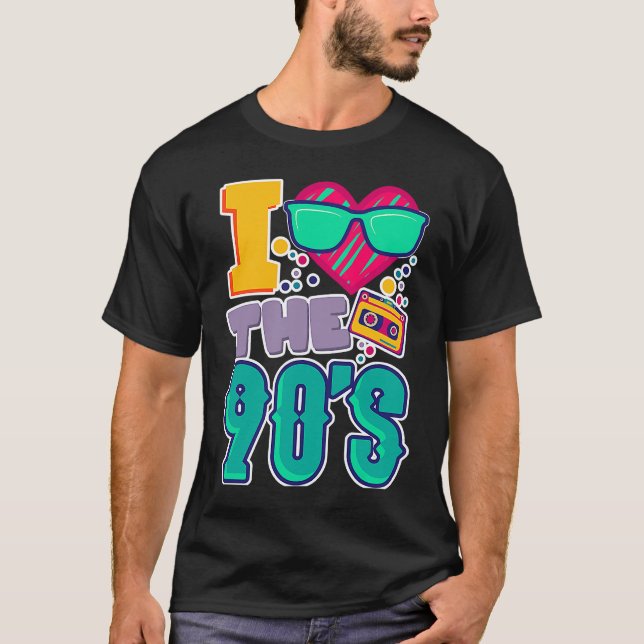 Camiseta 90s Outfit I Love the 90s Retro Oldschool Party (Anverso)