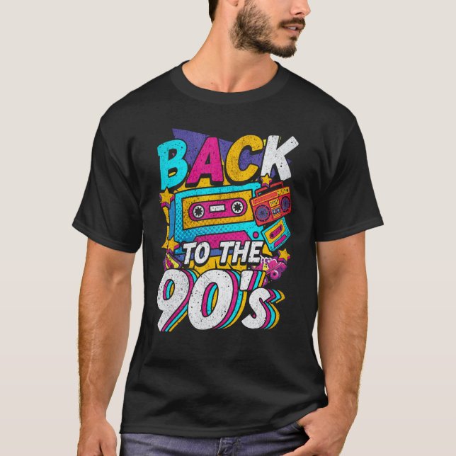 Camiseta 90s outfit party and theme party costume for men a (Anverso)