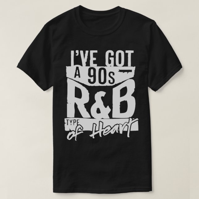 Camiseta 90s R&B Throwback 1990s Heart Quote Love Songs Mus (Diseño del anverso)