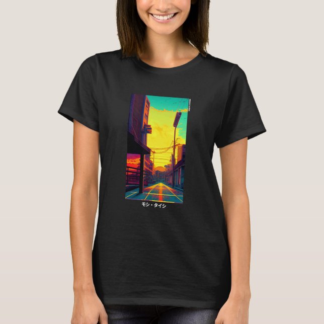 Camiseta 90's Retro Synthwave Japanese Vaporwave Otaku Aest (Anverso)