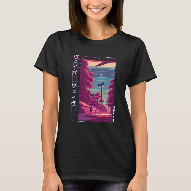 Camiseta 90's Retro Synthwave Japanese Vaporwave Otaku Aest (Anverso)