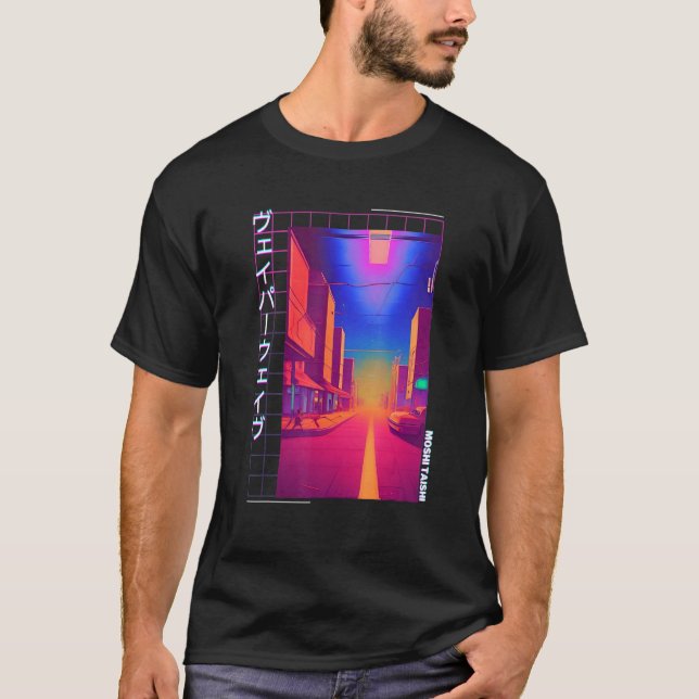 Camiseta 90's Retro Synthwave Japanese Vaporwave Otaku Aest (Anverso)
