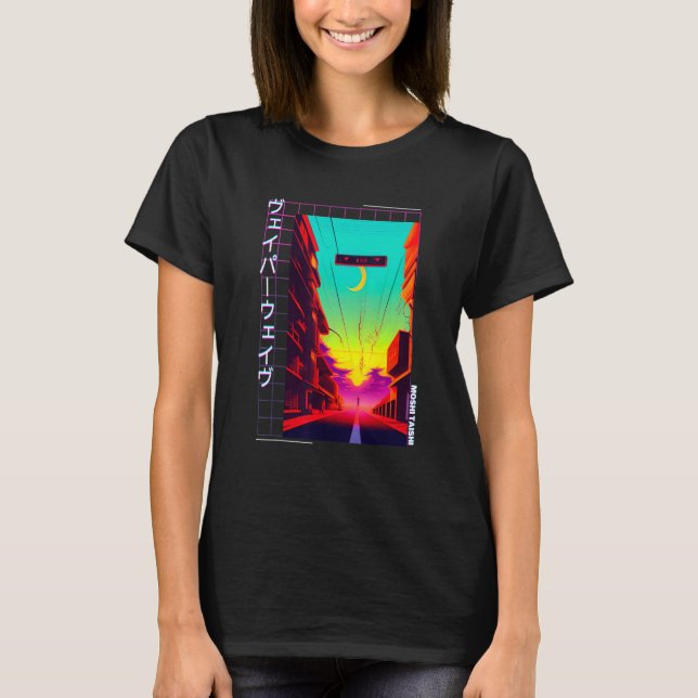 Camiseta 90's Retro Synthwave Japanese Vaporwave Otaku Aest (Anverso)