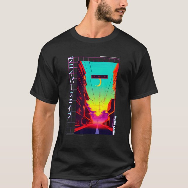 Camiseta 90's Retro Synthwave Japanese Vaporwave Otaku Aest (Anverso)