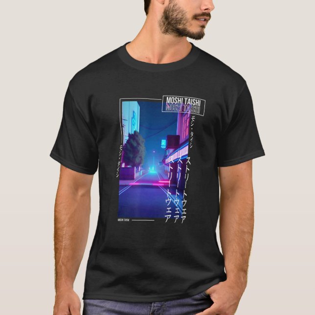 Camiseta 90's Retro Synthwave Japanese Vaporwave Otaku Aest (Anverso)