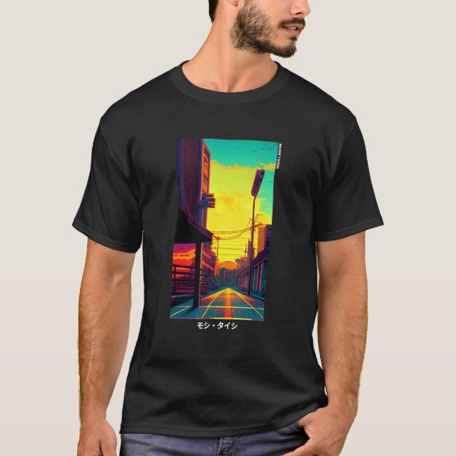 Camiseta 90's Retro Synthwave Japanese Vaporwave Otaku Aest (Anverso)