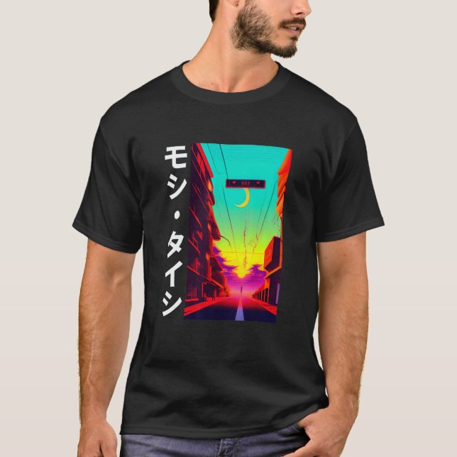Camiseta 90's Retro Synthwave Japanese Vaporwave Otaku Aest (Anverso)