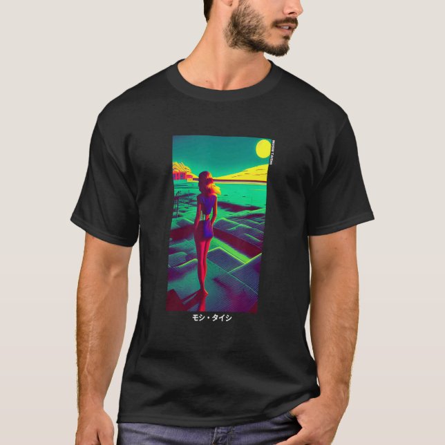 Camiseta 90's Retro Synthwave Japanese Vaporwave Otaku Aest (Anverso)