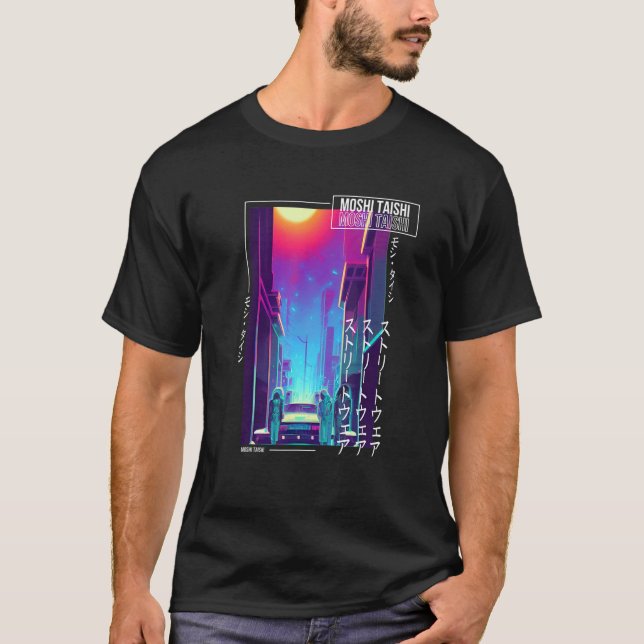 Camiseta 90's Retro Synthwave Japanese Vaporwave Otaku Aest (Anverso)