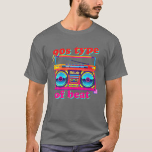 Camiseta 90'S Type Of Beat Boom Box Funny Cassette Tape Vin