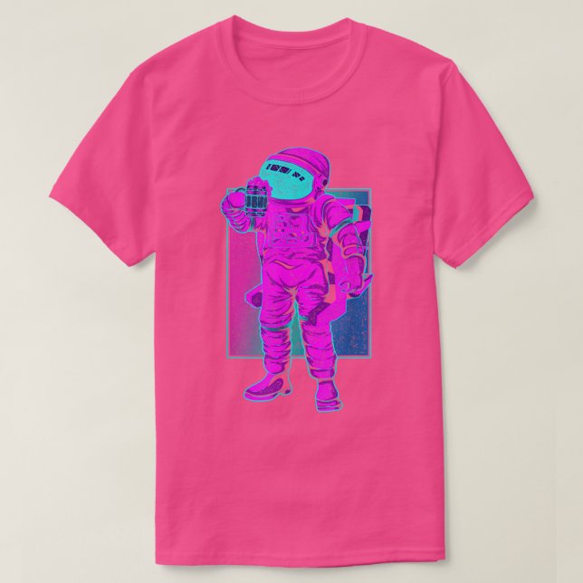 Camiseta 90s Vaporwave Aesthetic Beer Drunk Outer Space Ast (Diseño del anverso)