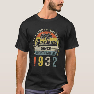 Camiseta 91º cumpleaños increíble desde septiembre de 1932