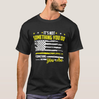 Camiseta 911 American Flag Dispatch-er USA Thin Gold Line O