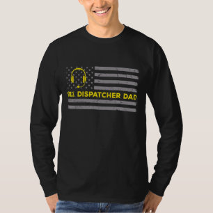 Camiseta 911 Dispatcher Dad American Flag Oro con problemas