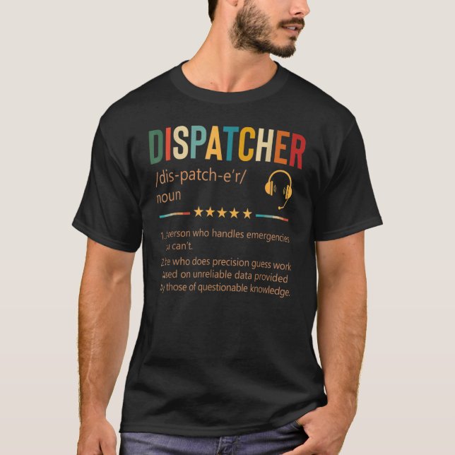 Camiseta 911 Dispatcher Heartbeat 911 Dispatcher Dispatch (Anverso)