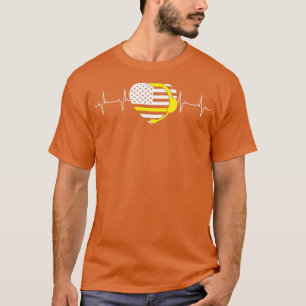 Camiseta 911 Dispatcher Heartbeat US Flag Emergency Dispatc