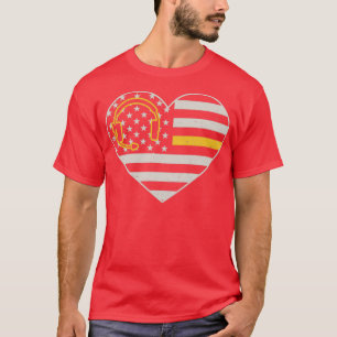 Camiseta 911 Dispatcher Shirt Heart American Flag Gift