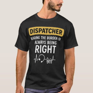 Camiseta 911 Dispatcher Thin Gold Line