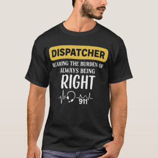 Camiseta 911 Dispatcher Thin Gold Line
