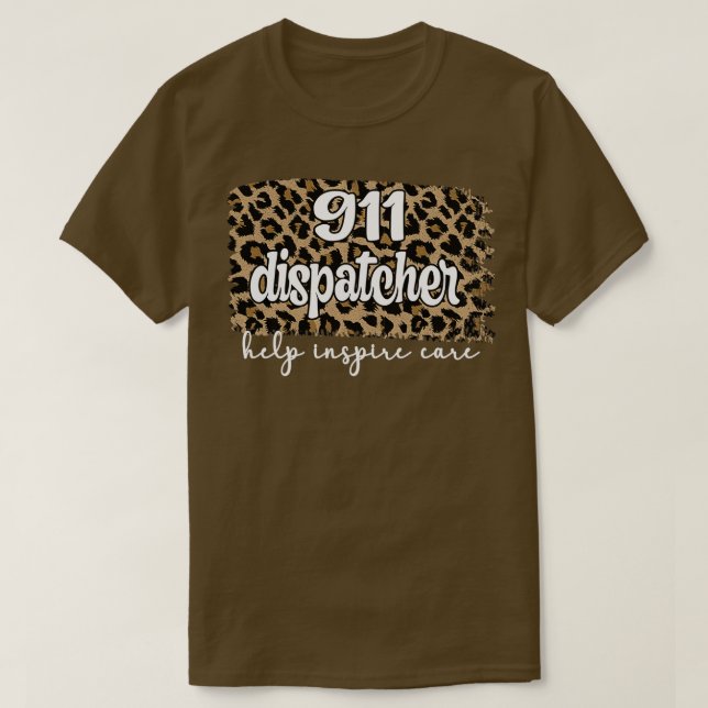 Camiseta 911 Dispatcher Thin Yellow Line Emergency Operator (Diseño del anverso)