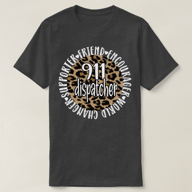Camiseta 911 Dispatcher Thin Yellow Line Emergency Operator (Diseño del anverso)