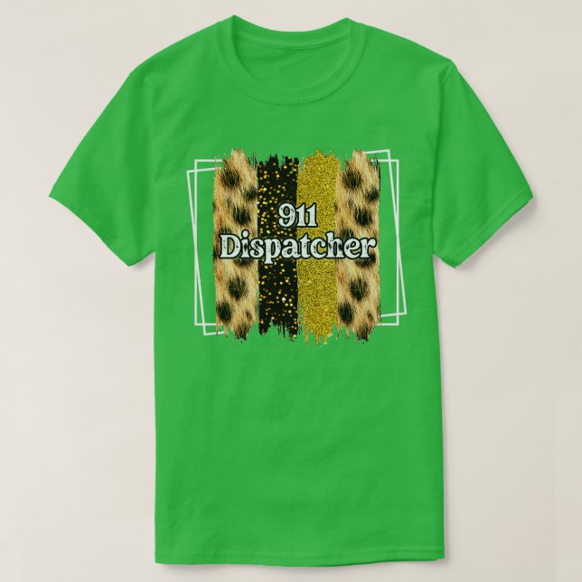 Camiseta 911 Dispatcher Thin Yellow Line Emergency Operator (Diseño del anverso)