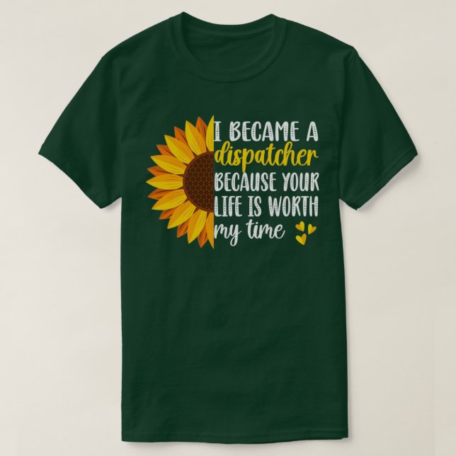 Camiseta 911 Dispatcher Thin Yellow Line Emergency Operator (Diseño del anverso)