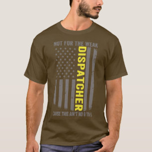 Camiseta 911 Dispatcher US Flag Thin Gold Line Emergency Di