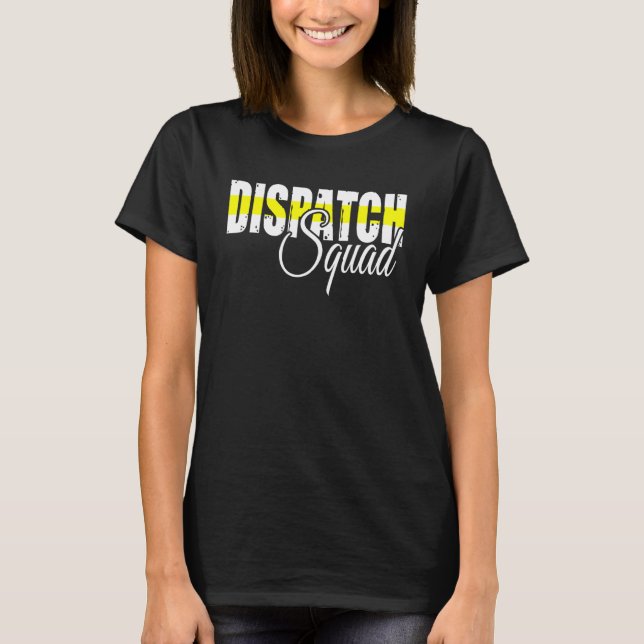 Camiseta 911 Dispatcher Usa Flag Thin Yellow Line Dispatch (Anverso)