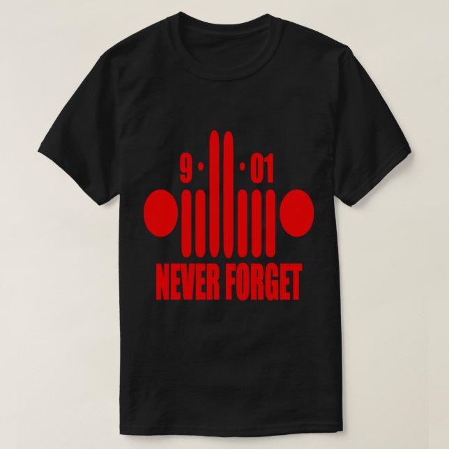 Camiseta 911 NUNCA OLVIDAR, Vuelo 93 Monumento Nacional, 91 (Diseño del anverso)