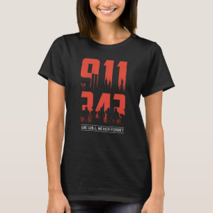Camiseta 911 Nunca Olvidaremos a 343 Patriotas De Los Bombe