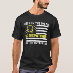 Camiseta 911 Operador Bandera de Estados Unidos Delgado de 