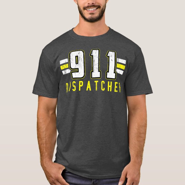 Camiseta 911 Operador de envío de emergencia de Dispatcher  (Anverso)