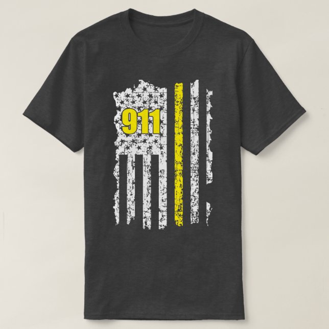 Camiseta 911 Operador Dispatcher Bandera Americana 911 Oper (Diseño del anverso)
