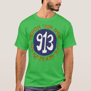Camiseta 913 Página inicial de código de área en el rango