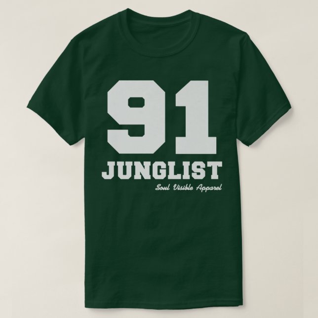 Camiseta 91 Junglist Drum & Bass Jungle Music  (Diseño del anverso)