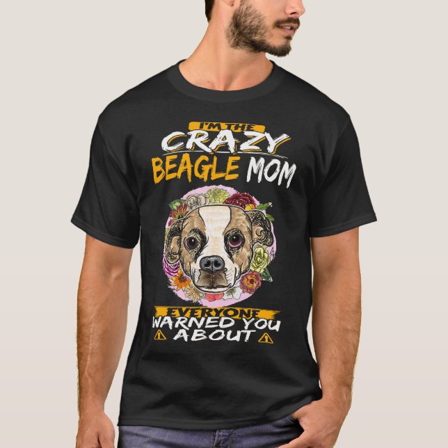 Camiseta 91 Soy la loca Beagle Mom (Anverso)