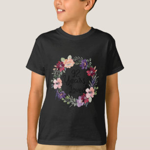 Camiseta 92 Años Amado Floral Cumpleaños 92 Mujeres 92 Años