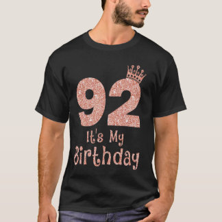 Camiseta 92 es mi cumpleaños 92 años feliz 92