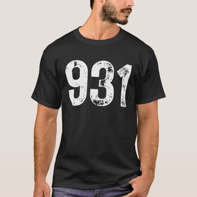 Camiseta 931 Código de área Área de teléfono móvil Clarksvi (Anverso)