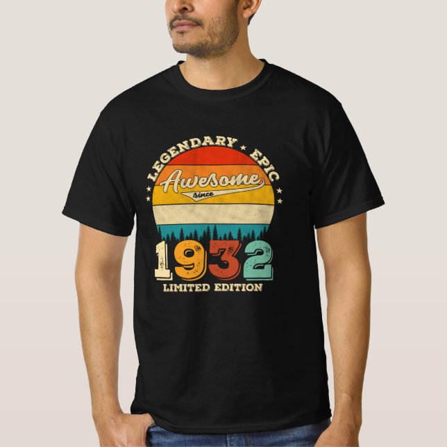 Camiseta 93 años de edad 1932 impresionante desde el regalo (Anverso)