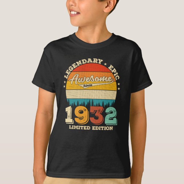 Camiseta 93 años de edad 1932 impresionante desde el regalo (Anverso)